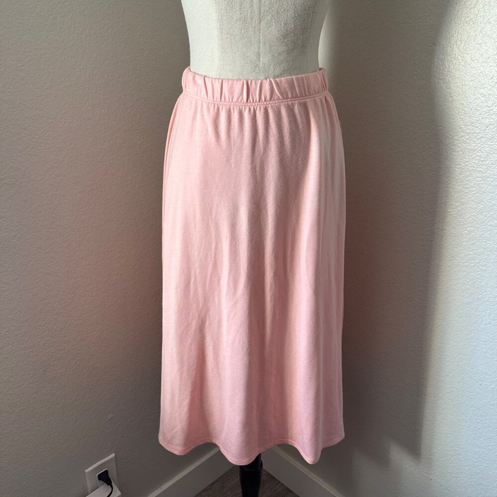 Go Couture A Line Polyester Blend Elasticized Waist Made In USA Pink Sz L NWT
